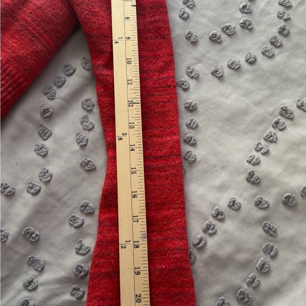 Red V-Neck Sweater - Picture 6 of 8